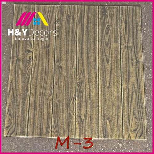 Papel Tapiz 3D Autoadhesivo Estilo Madera M3