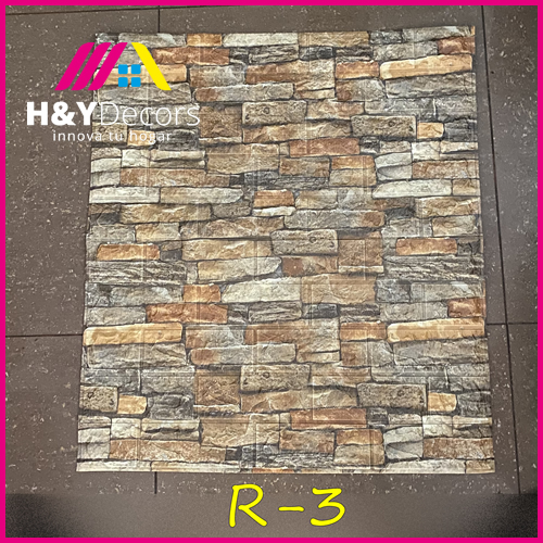Papel Tapiz 3D Autoadhesivo Estilo Rústico R3