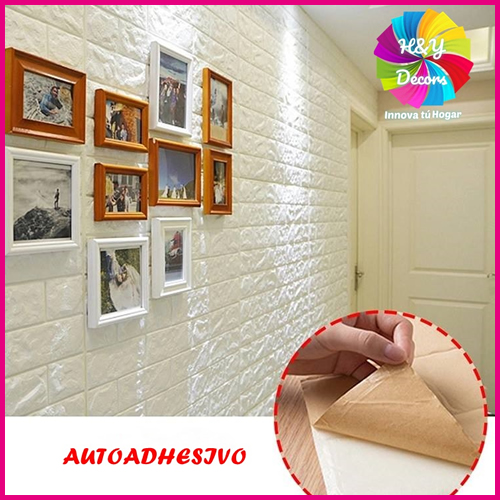 Papel Tapiz 3D Autoadhesivo Ladrillo Color Caffé