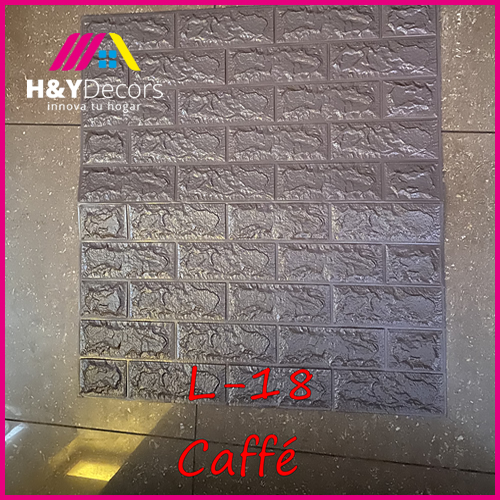 Papel Tapiz 3D Autoadhesivo Ladrillo Color Caffé