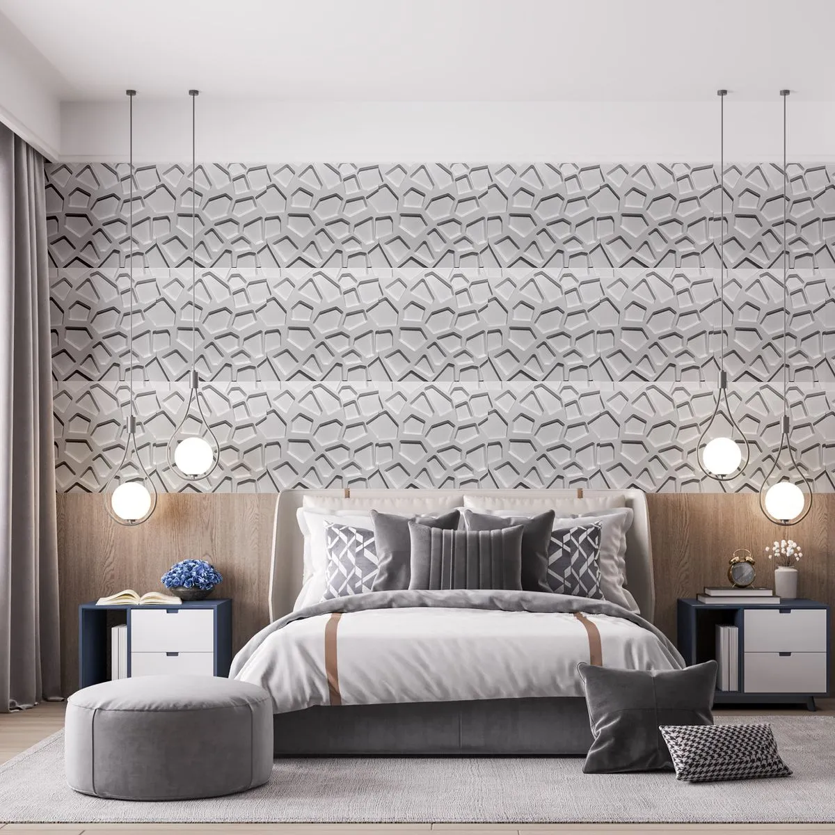 PANEL DECORATIVO EZRA BLANCO MATE