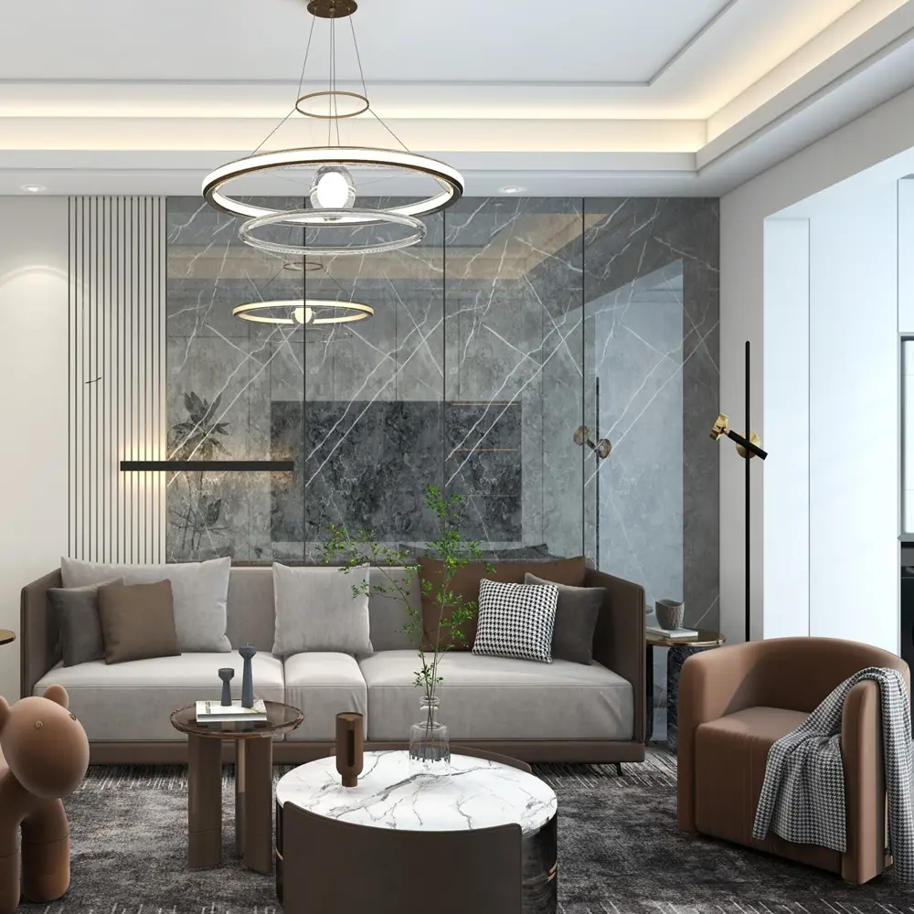 PANEL SPC MARMOL BRILLANTE GRIS